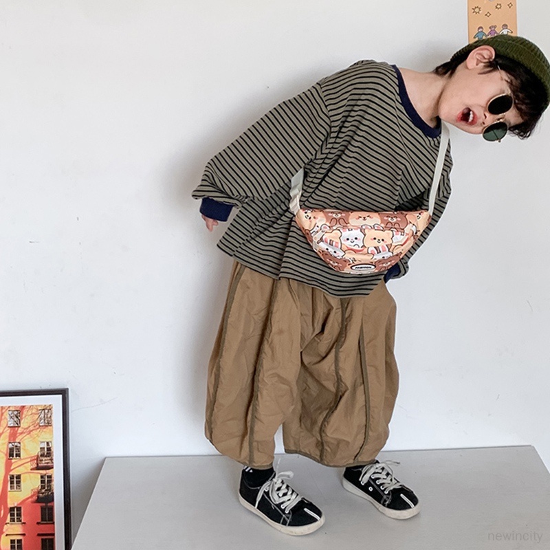 Túi Thể Thao Đeo Chéo Ngực / Hông Kiểu Hoạt Hình Nhật Hàn Dễ Thương Cho Bé