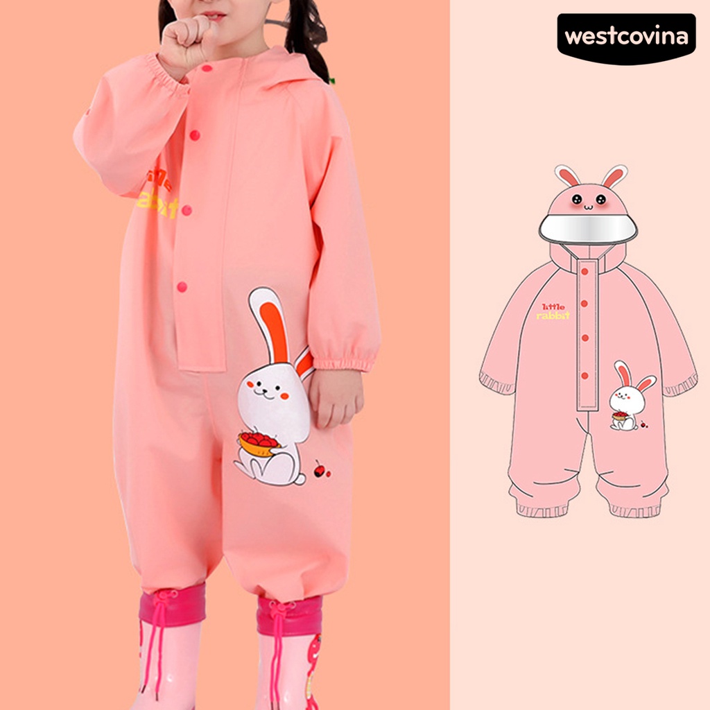 [COD]☁Áo Mưa Họa Tiết Hoạt Hình Thân Thiện Với Làn Da Dành Cho Trẻ Em