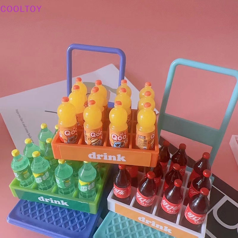 Cooltoy Khay Đựng Lon Nước Ngọt / Thức Uống Mini Trang Trí Nhà Búp Bê