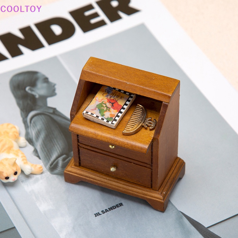 Tủ Ngăn Kéo Để Bàn Trang Trí Nhà Búp Bê Tỉ Lệ 1 / 12 DIY