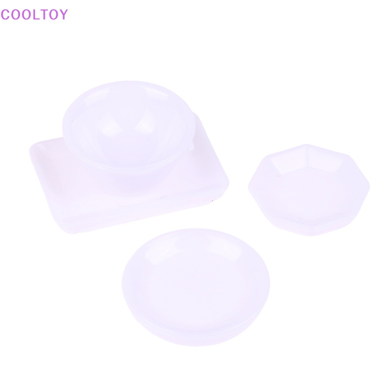 Cooltoy Set 12 Khay Đựng Thức Ăn Mini Màu Trắng Trang Trí Nhà Búp Bê