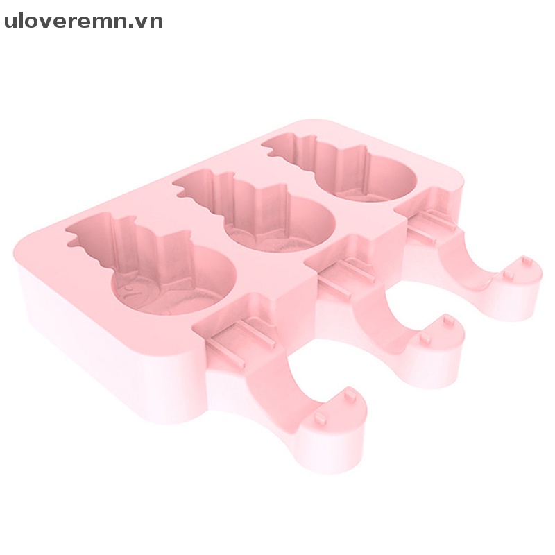 Khuôn Silicon Làm Kem Que Hình Hoạt Hình Có Thể Tái Sử Dụng