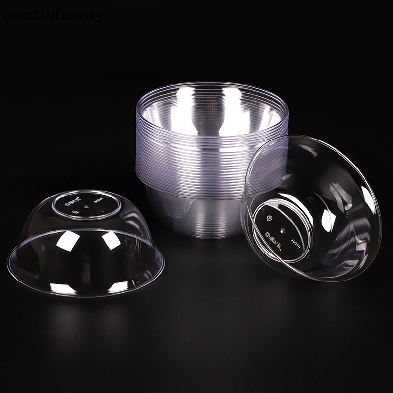 Set 25 Bát Nhựa Tròn 300ml Đựng Salad Sử Dụng Một Lần Tiện Lợi Khi Đi Dã Ngoại