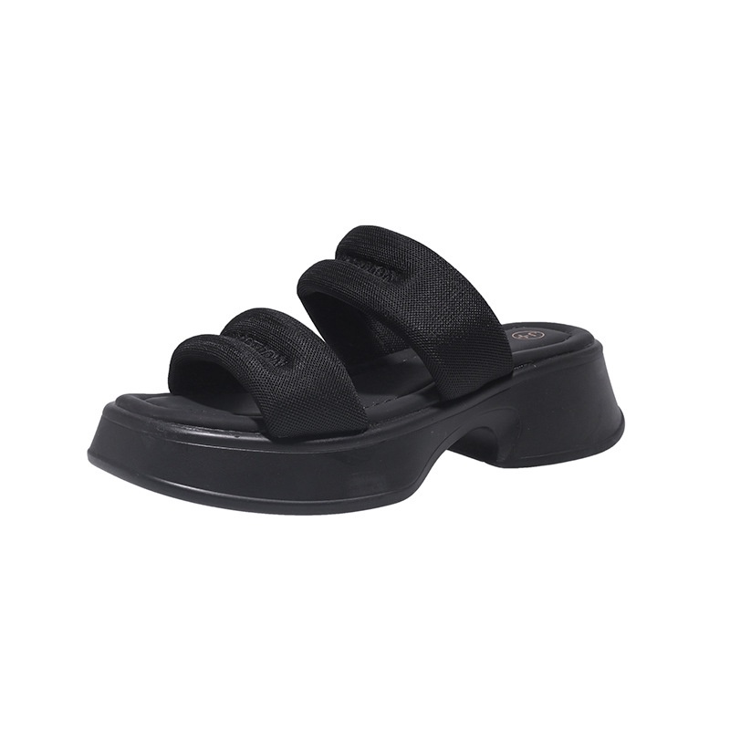 Duoya Tóc Thẳng ~ [Hàng Có Sẵn] Dép Đế Dày Tăng Chiều Cao Thoải Mái Thời Trang Mùa Hè Cho Nữ