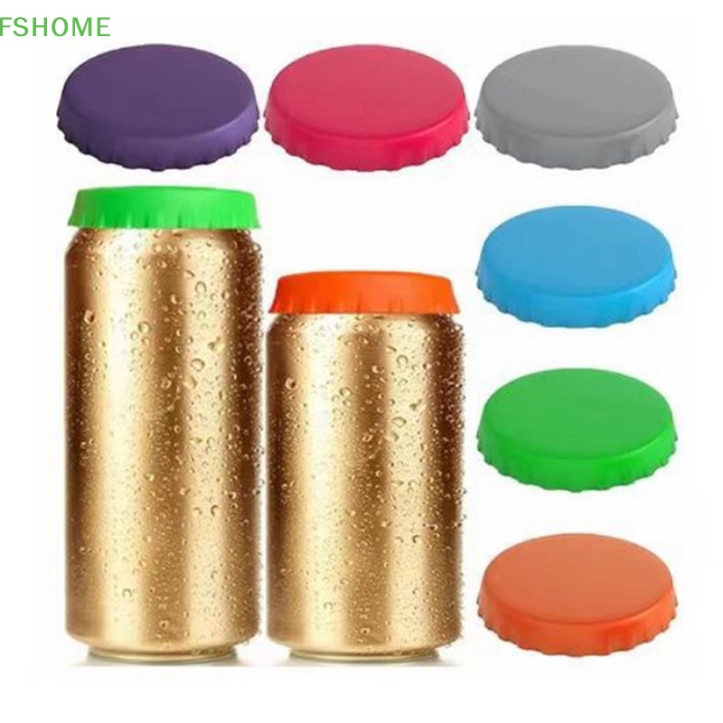 Fshome Nắp Đậy Lon Nước Ngọt Bằng Silicon Nhiều Màu Chống Rò Rỉ Mới