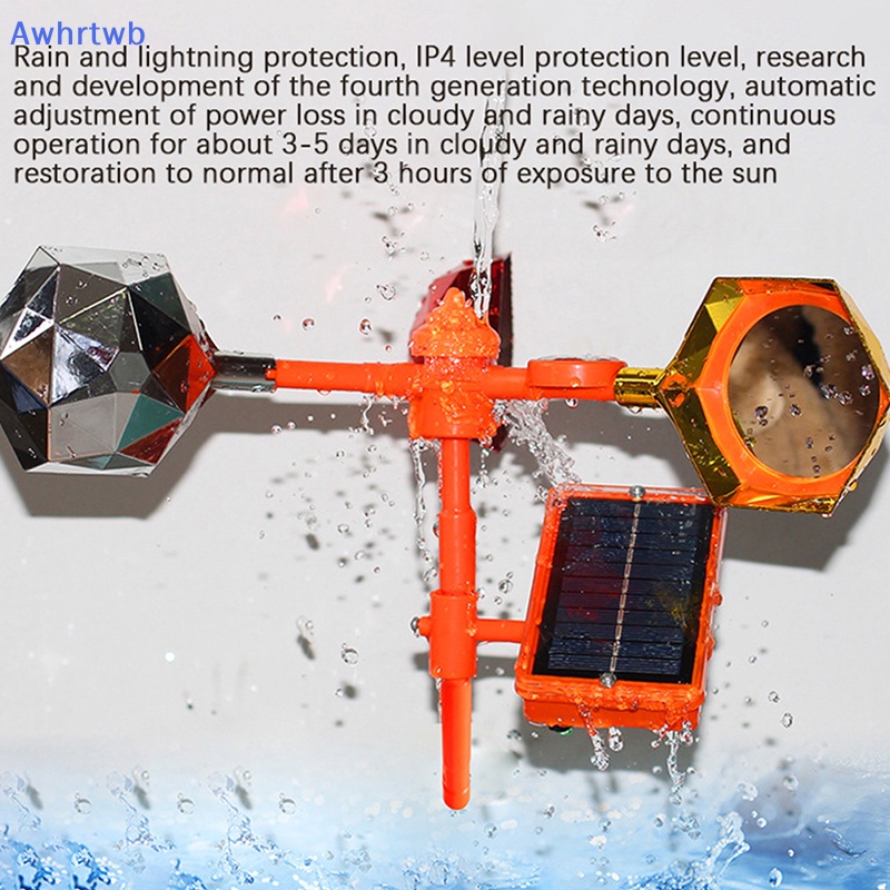 Đèn Phản Quang Awhrtwb-a-Bird Deterrent Bằng Giọng Nói Sử Dụng Năng Lượng Mặt Trời Hình Thoi Mới