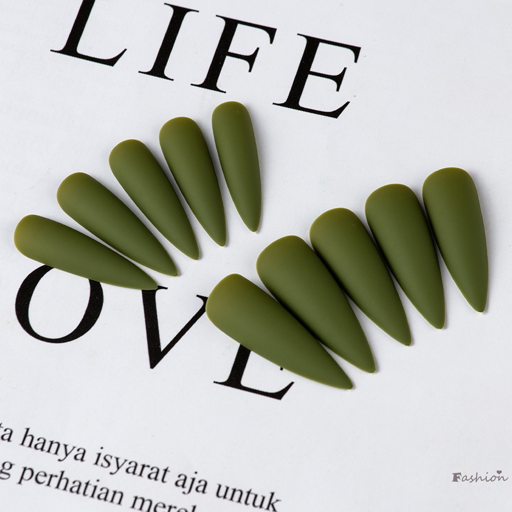 Set 100 Móng Tay Màu Sắc Đơn Giản Không Độc Hại