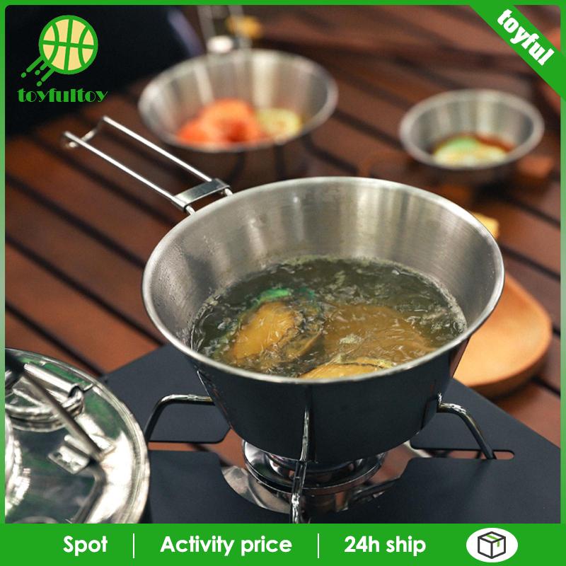 Bát Ăn 300ml Có Tay Cầm Thiết Kế Gấp Gọn Tiện Dụng Mang Theo Du Lịch / Dã Ngoại