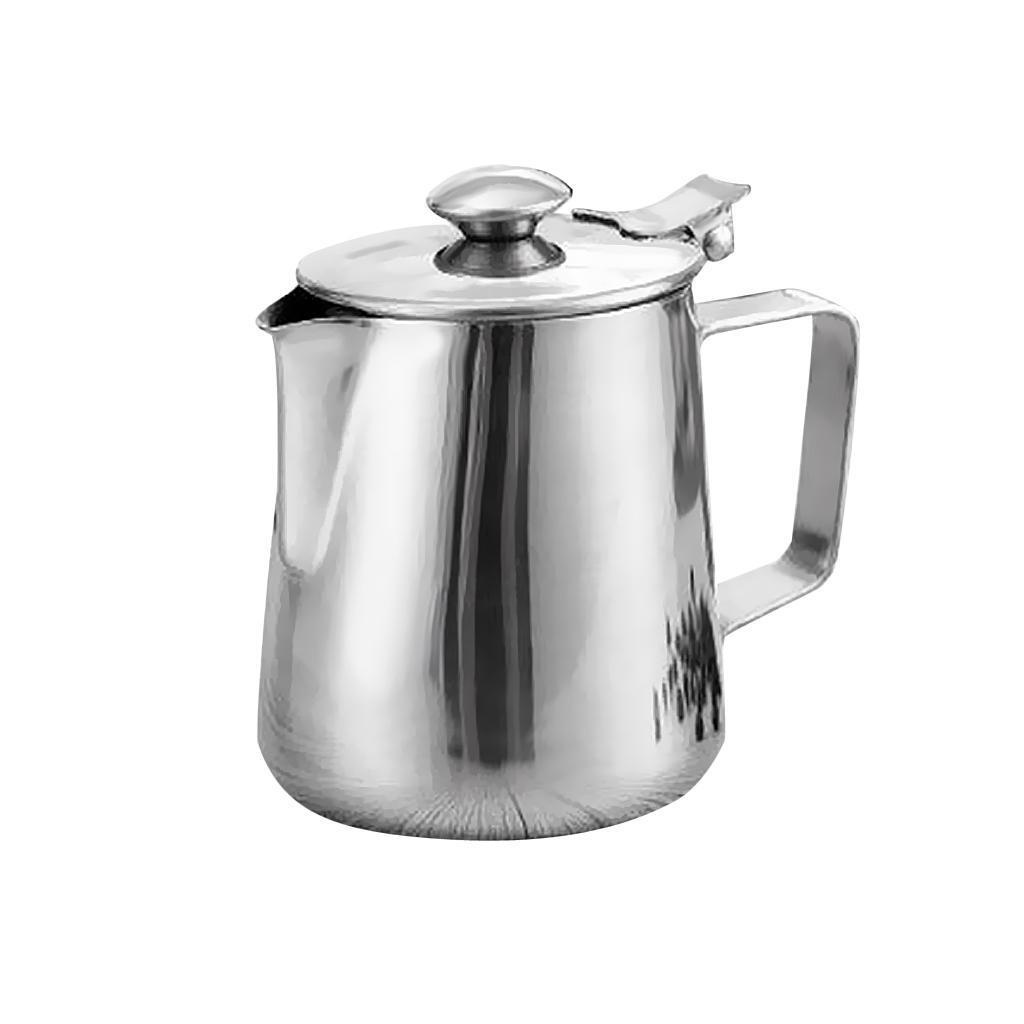 Bình Tạo Bọt Sữa Latte Bằng Thép Không Gỉ Có Nắp Dung Tích 5L