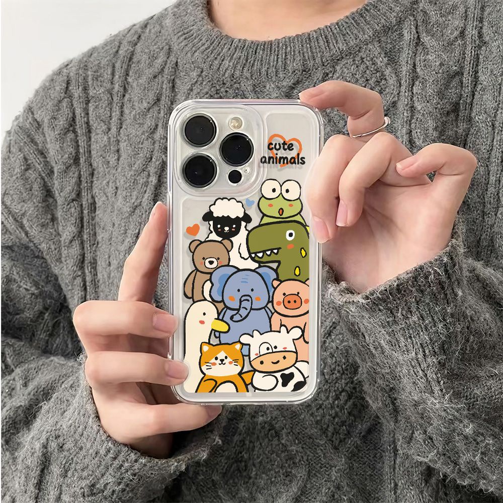 ✅Ốp Điện Thoại Mềm Chống Sốc In Hình Thú 6In Cho Apple Iphone 14 Pro 78 Max 13 12 11