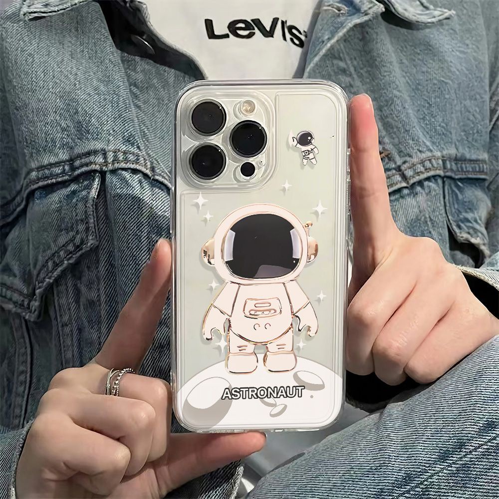 ✅Ốp Điện Thoại Mềm Chống Sốc Họa Tiết Phi Hành Gia Màu Trắng Cho Iphone 12 14 Pro 78 UFVG Plus 6In 1113