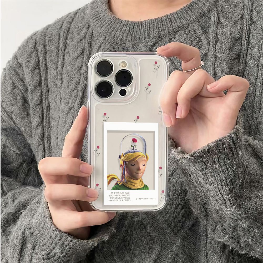 ✅Ốp Điện Thoại Mềm Chống Sốc Họa Tiết Hoa Hồng Đơn Giản Cho Iphone 14Pro 12 plus max11 6In 13 78 AOK9