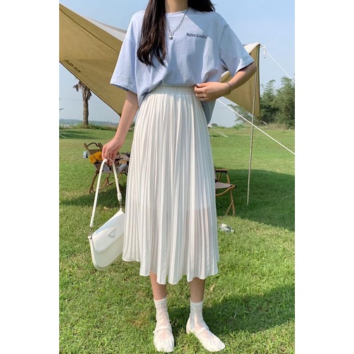 SUXI Chân Váy Chiffon Dài Lưng Cao Dáng Ôm Phong Cách Hàn Quốc Thời Trang Mùa Hè Cho Nữ