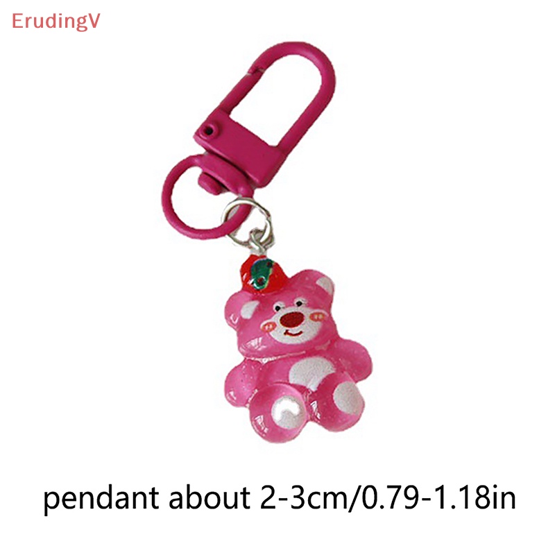 [ErudingV] Móc Khóa Hình Gấu Dâu Hoạt Hình Dễ Thương Cho Túi Xách / Xe Hơi [Mới]