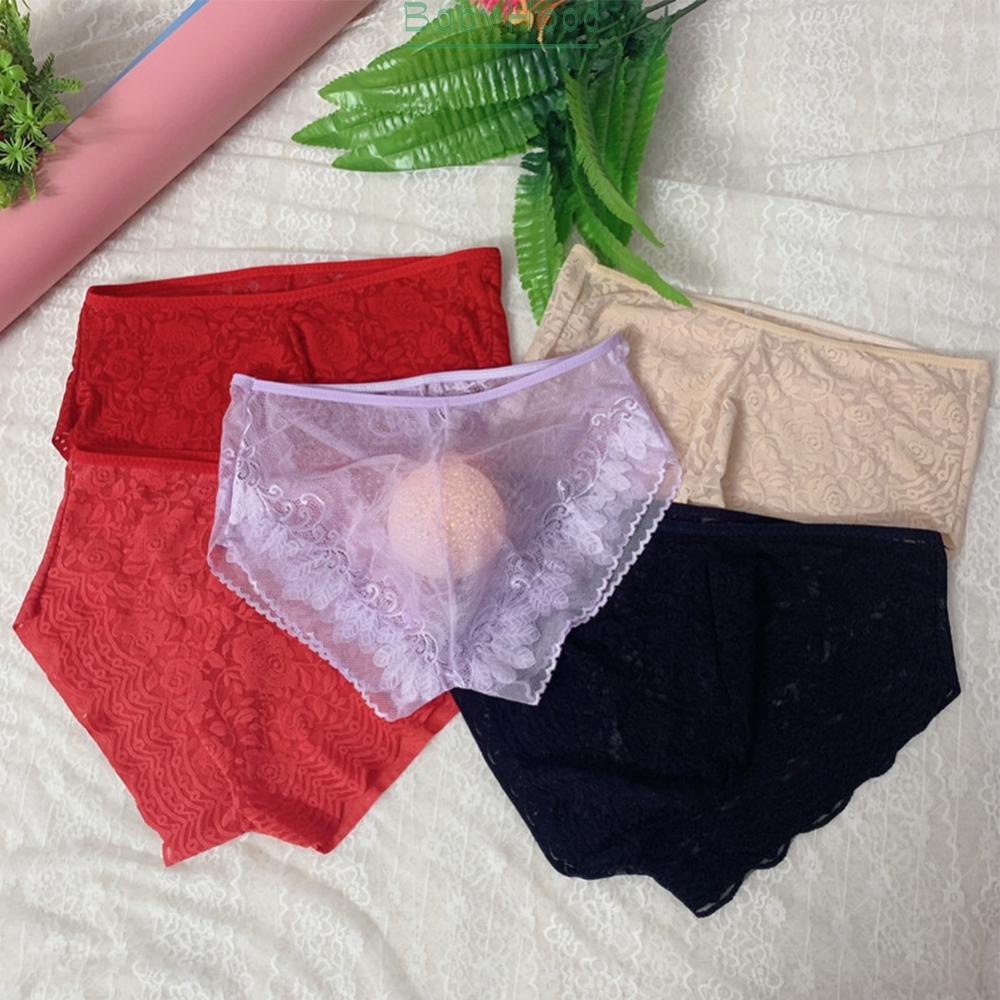 Sexy and Stretchy Men's Thong Underwear with Mesh Sheer Lace Pouch and G String Design#BBHOOD