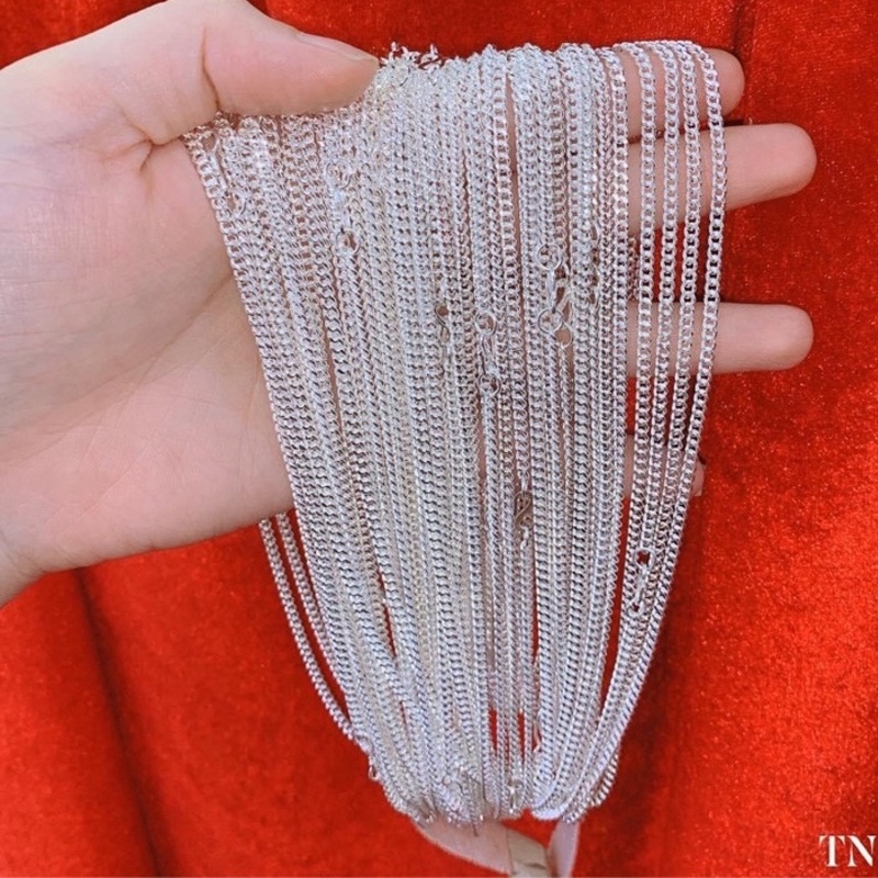 Dây chuyền mắt xích tròn cho bé yêu chuẩn bạc ta - Anchi jewelry