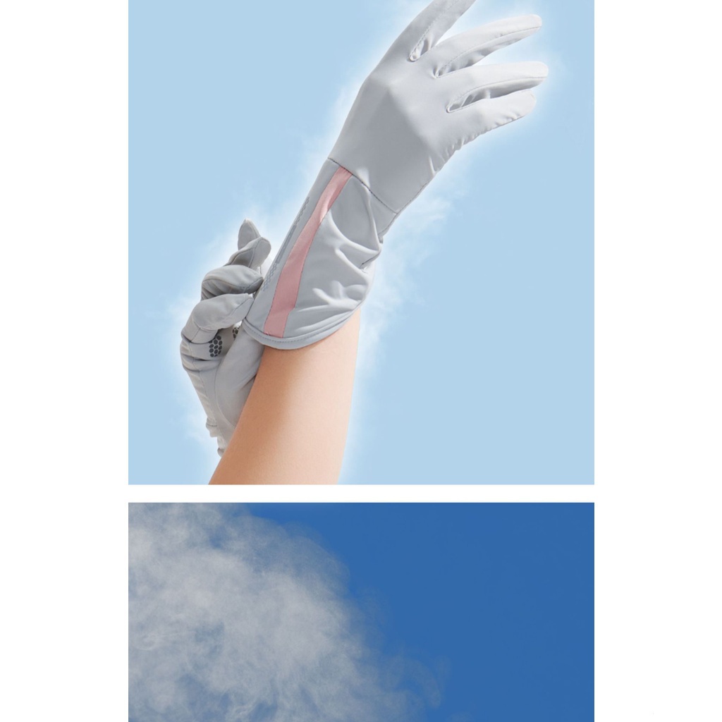 Đôi Găng Tay Chống Nắng Chống Trượt Thoáng Khí Cho Nữ upf50 +