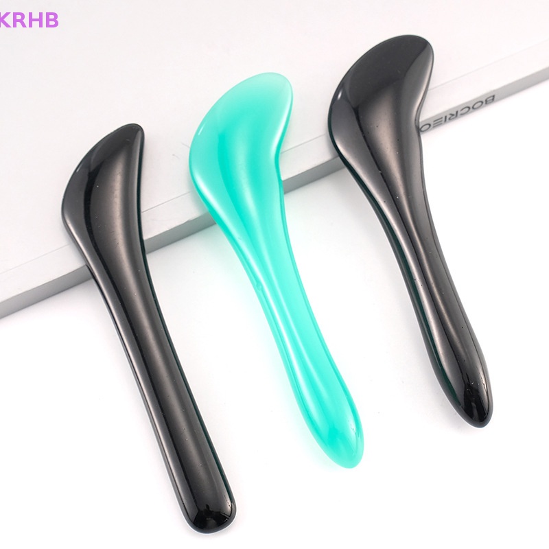 1 Đá Gua Sha Mát Xa Da Mặt Bằng Nhựa Resin Tự Nhiên