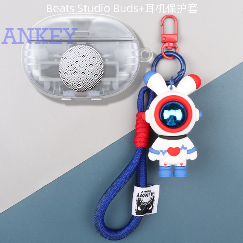 For Beats Studio Buds+ Transparent Case Buds + Protective Cute Cartoon Cover Bluetooth Earphone Shell Accessories TWS Headphone Portable