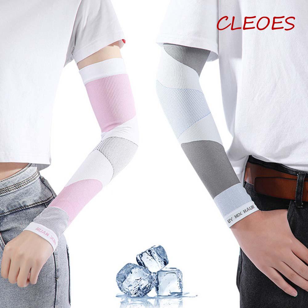 Găng Tay Thể Thao Bằng Lụa Lạnh Mỏng Bảo Vệ Cánh Tay Màu Gradient Cho Nam Nữ