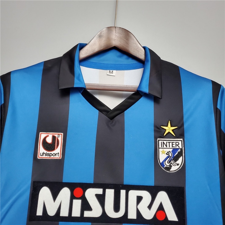 Áo Bóng Đá Đội Tuyển Inter Milan 88-90 Phong Cách Retro