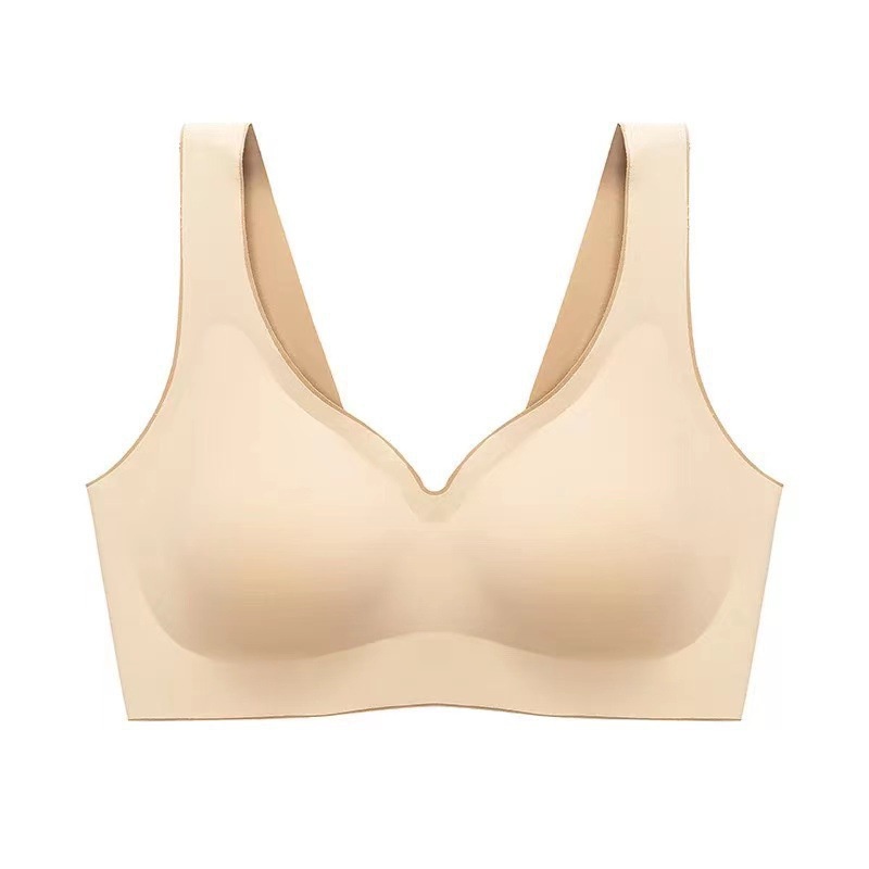 Áo Ngực Thể Thao Không Đường May Cỡ Lớn Màu Sắc Tương Phản Thoáng Khí Thoải Mái Cho Nữ