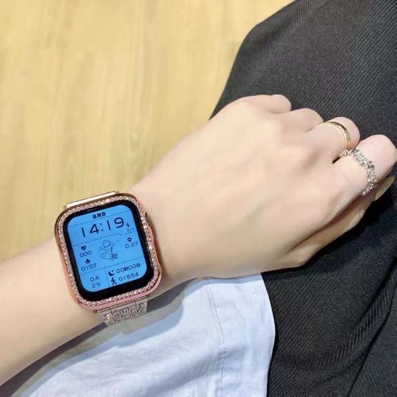 Khung Nhựa PC Màu Laser Cho Đồng Hồ Thông Minh Apple Watch 40mm 44mm 41mm 49mm 45mm 38mm 42mm series 8 7 6 SE 5 4 3 2