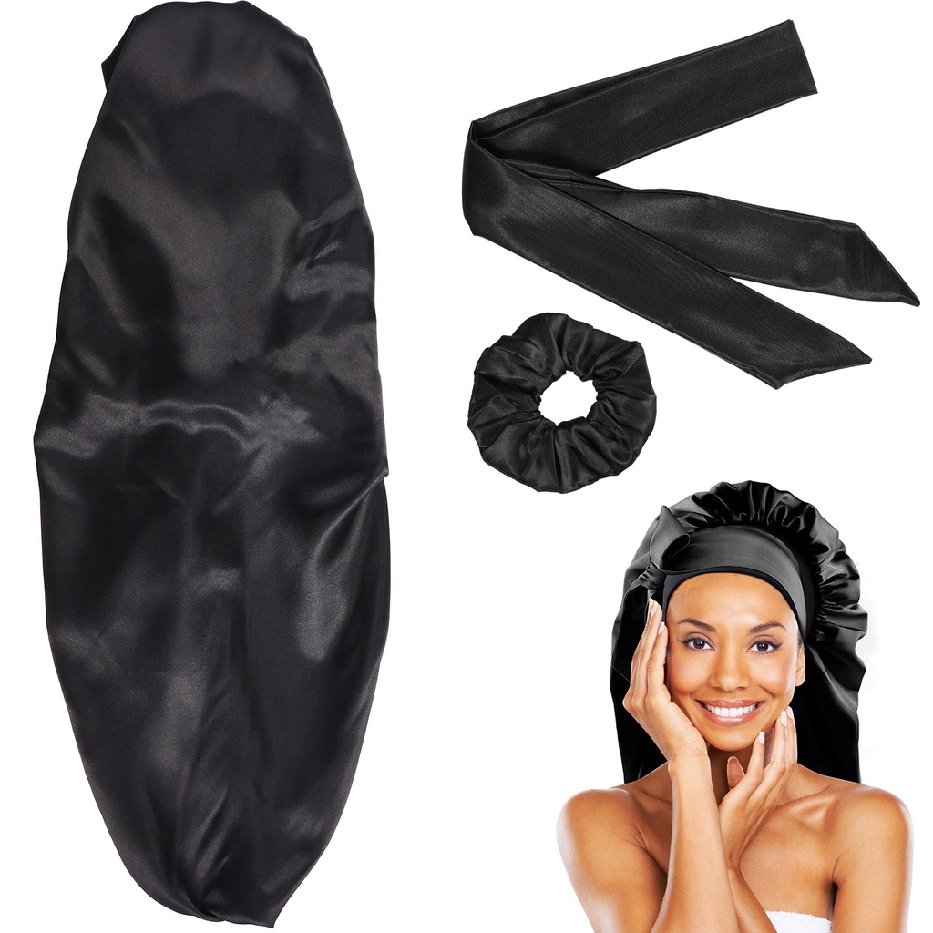 Bộ 3 Mũ Turban Vải Satin Mềm Mại Thời Trang