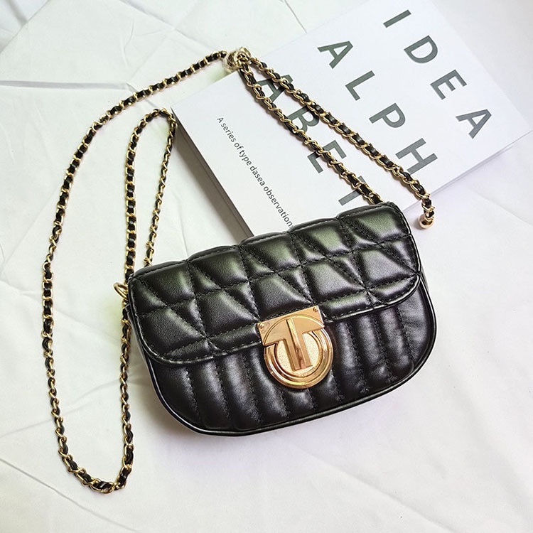 Túi Đeo Chéo Da pu Phối Dây Xích Thời Trang Sang Trọng Cho Nữ