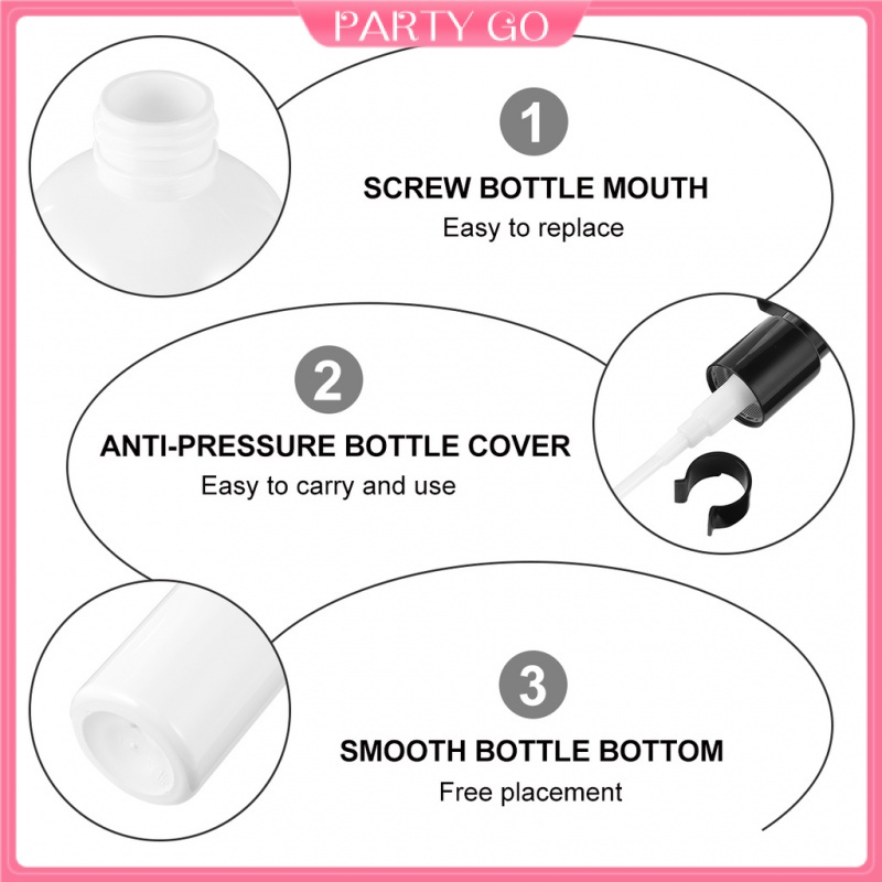 Set 10 Chai Rỗng Đựng Dầu Gội / Sữa Tắm Dạng Nhấn Tiện Dụng Khi Đi Du Lịch