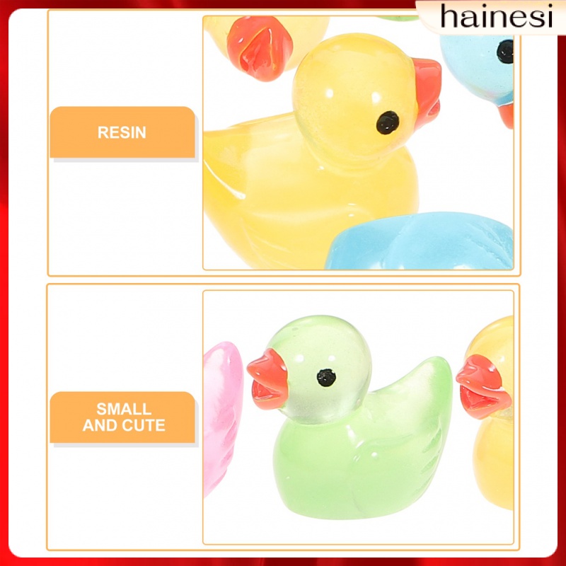 Set 50 Mô Hình Vịt Mini Phát Sáng Trang Trí Bánh Kem