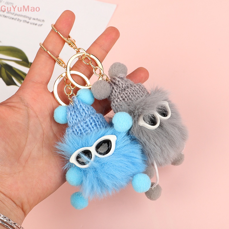 [cxGUYU] Móc Khóa Lông Thỏ Thật Mềm Mại Nhiều Màu Sắc PRTA