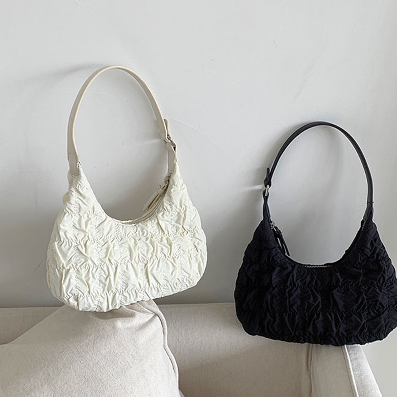 Túi Xách Tay Đeo Vai Xếp Ly Đơn Giản Cao Cấp Cho Nữ