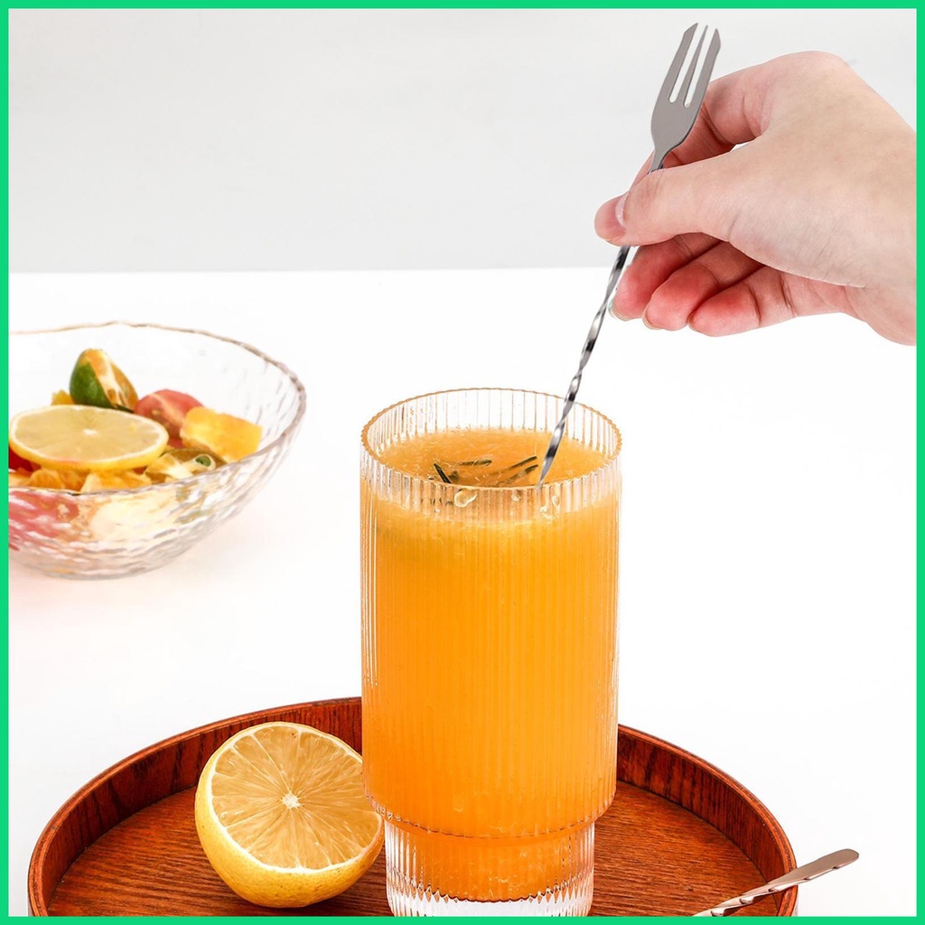 Set 10 Muỗng Khuấy Cocktail Cán Dài Có Thể Tái Sử Dụng Cho jiwvn