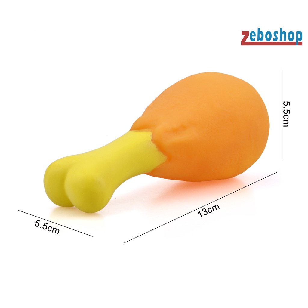 Đồ Chơi Tương Tác Hình Đùi Gà Bằng Cao Su PVC Co Giãn Cho Thú Cưng