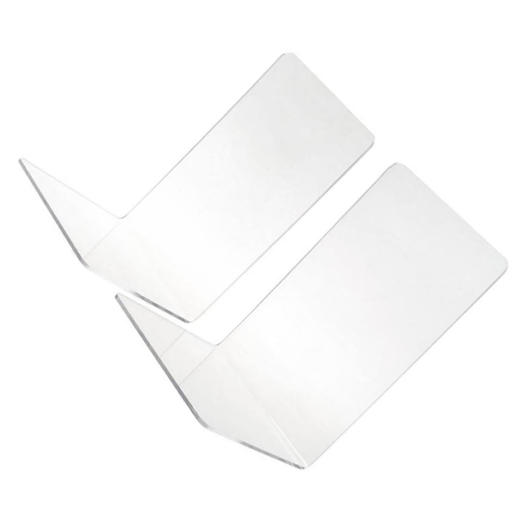 Set 2 Kệ Sách Bằng Nhựa Trong Suốt Hình Chữ L Sắp Xếp Gọn Gàng