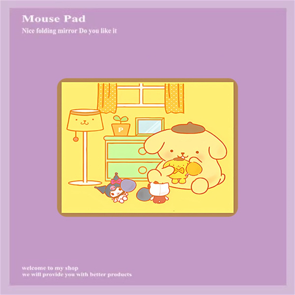 SANRIO Tấm Lót Chuột Và Bàn Phím Máy Tính Họa Tiết Hoạt Hình Cinnamoroll Kuromi Melody Dễ Thương Tiện Dụng Cho Văn Phòng