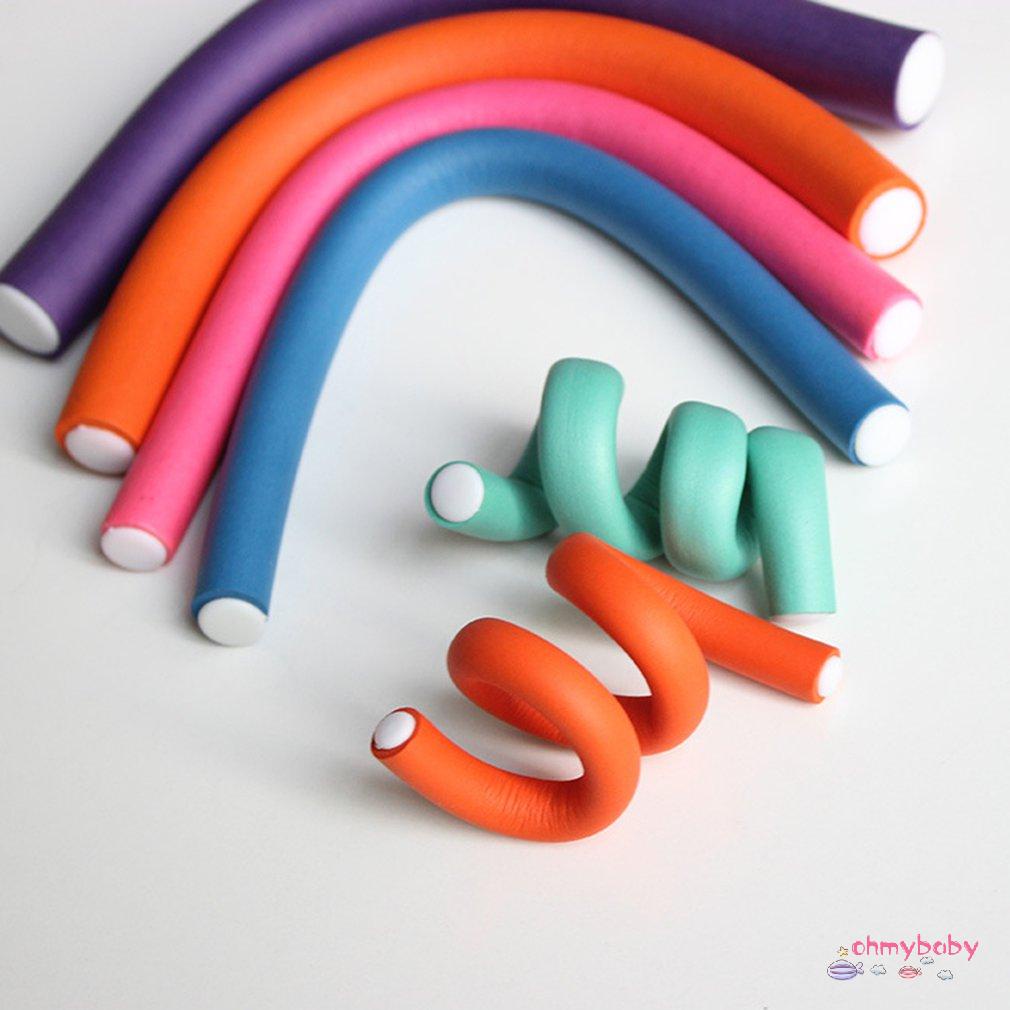 [Ready] Overmal 10 Nữ Ployka Máy Uốn Làm Xốp Mềm Bendy Xoắn Lọn Tự Tạo Kiểu Tóc Con Lăn Bigudiler [Z/11]