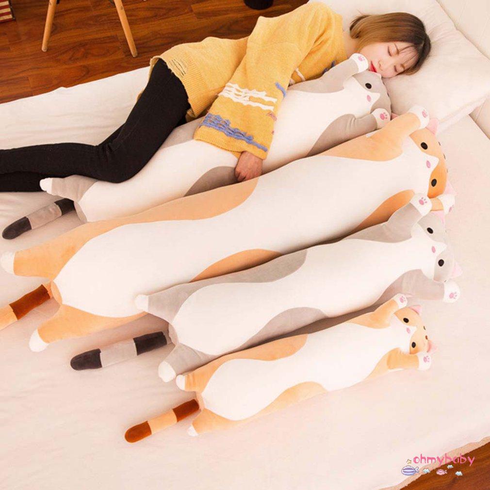 [OMB] Dễ Thương Sang Trọng Búp Bê Mèo Nhồi Bông Mềm Con Gối Trẻ Em Đầu Ngủ Dài Đồ Chơi Quà Tặng Cho Bạn Gái [Z/3]