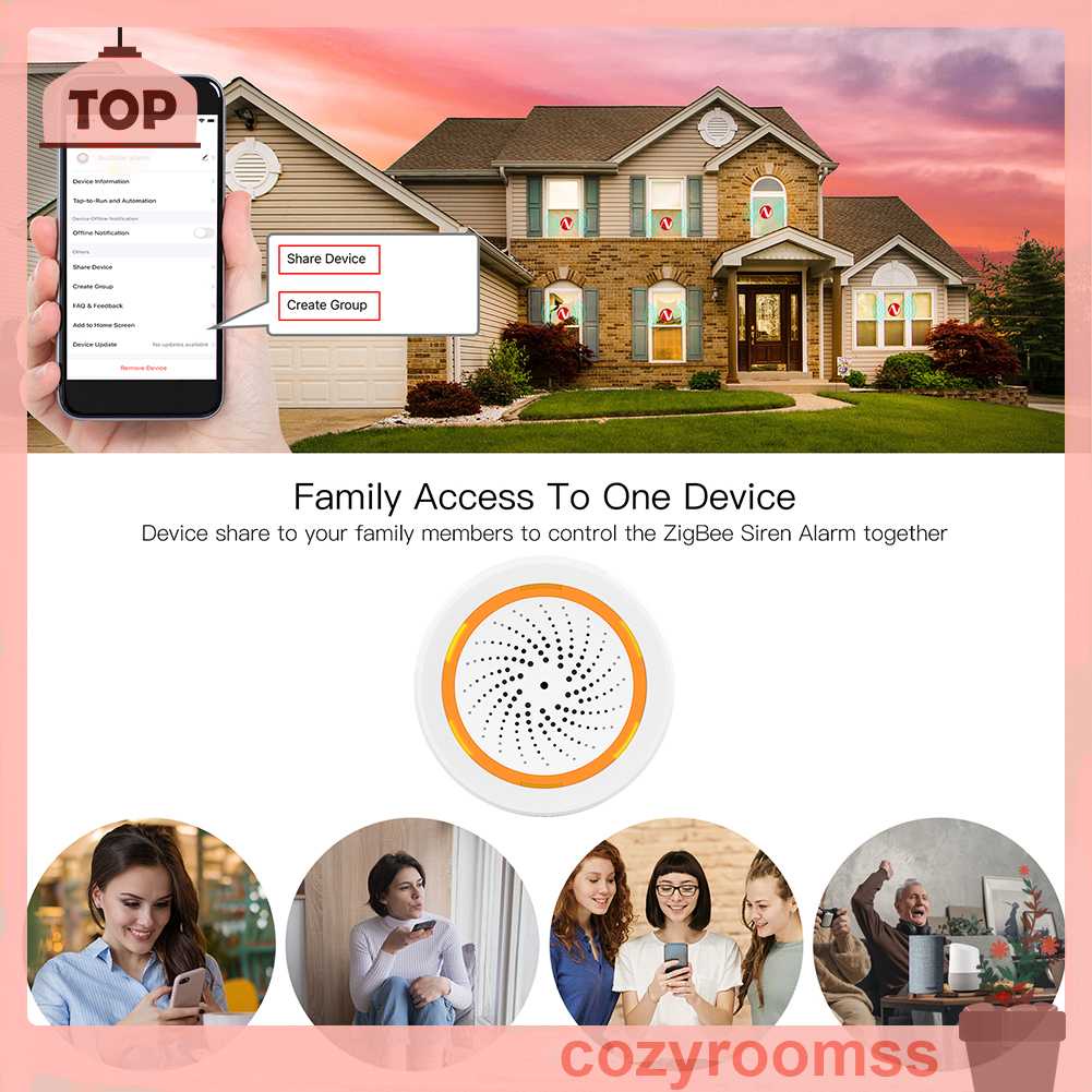 Cảm Biến Âm Thanh Không Dây Tuya ZigBee Siren WiFi Cho Cuộc Sống Thông Minh