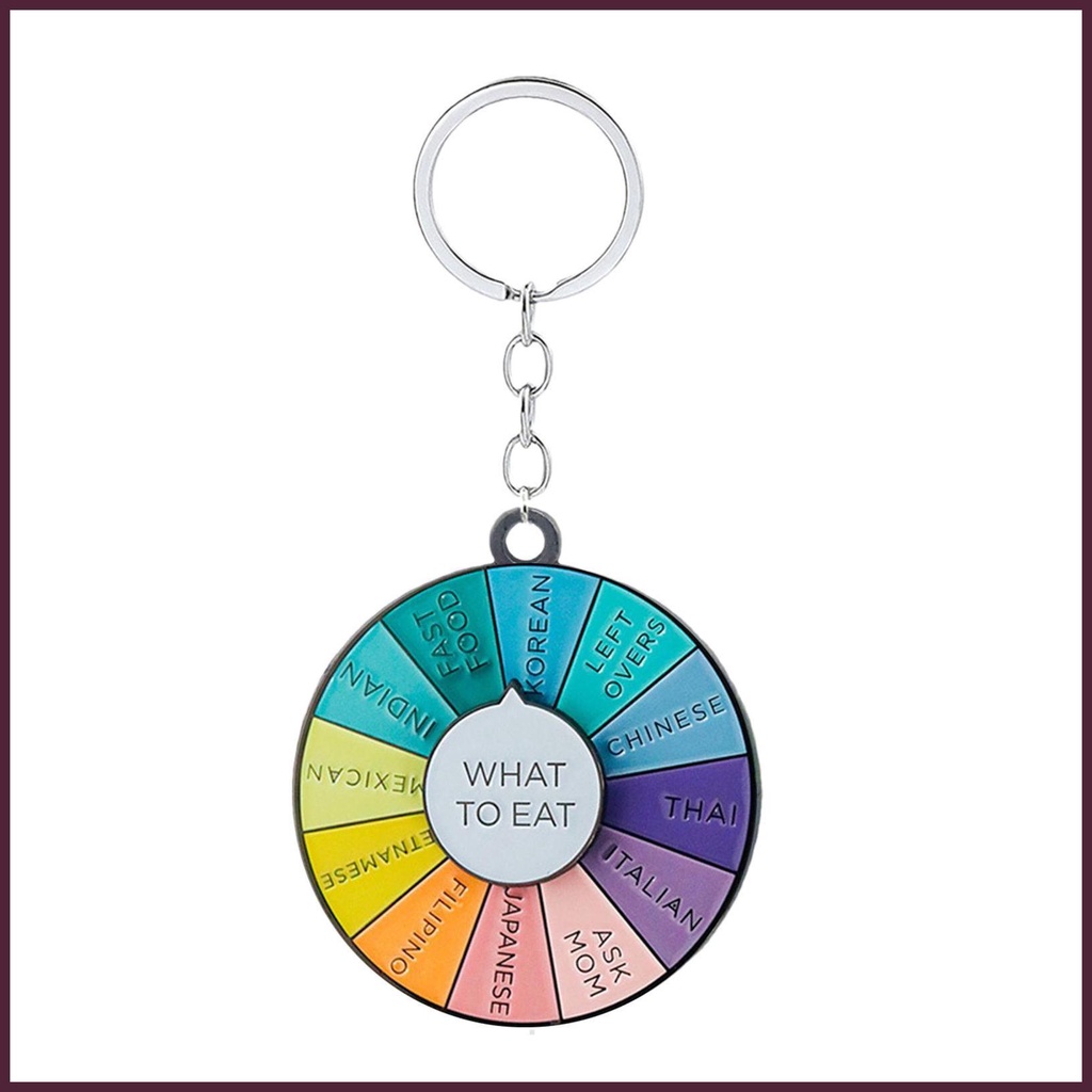 Móc Khóa Xoay Hình Cầu Vồng Đính Đá Thời Trang Cho Nam Và Nữ