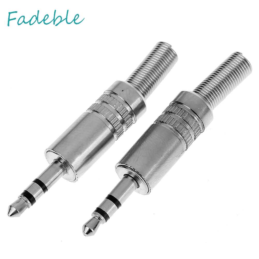 Set 2 Đầu Nối Jack Cắm Âm Thanh 3.5mm 1 / 8Inch