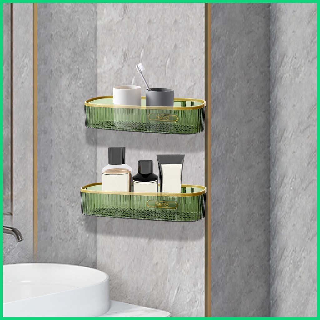 Kệ Đựng Đồ Dùng Gắn Góc Tường Nhà Tắm Tự Dính Tiện Dụng
