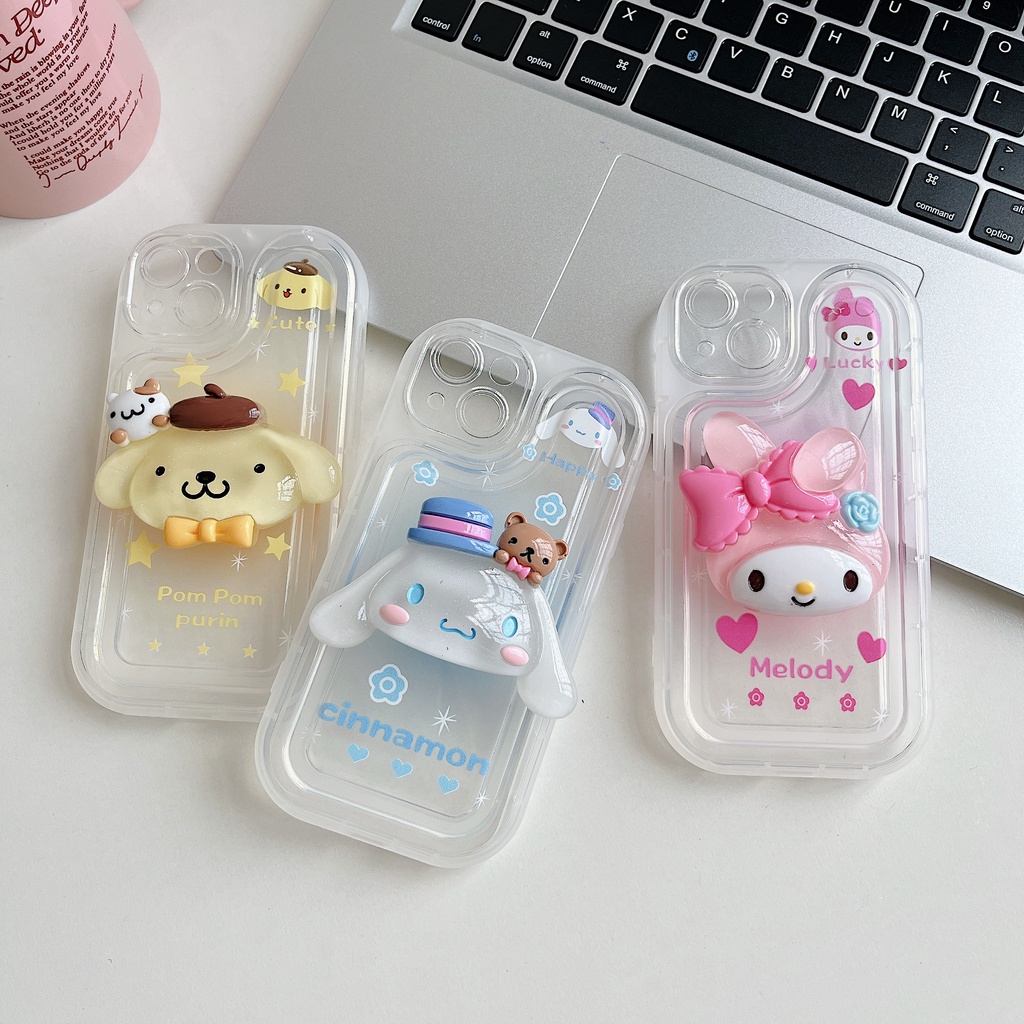 Ốp Điện Thoại Tpu Silicon Mềm Trong Suốt In Hình Sanrio Dễ Thương Cho iPhone 14 Plus 13 12 11 Pro Max