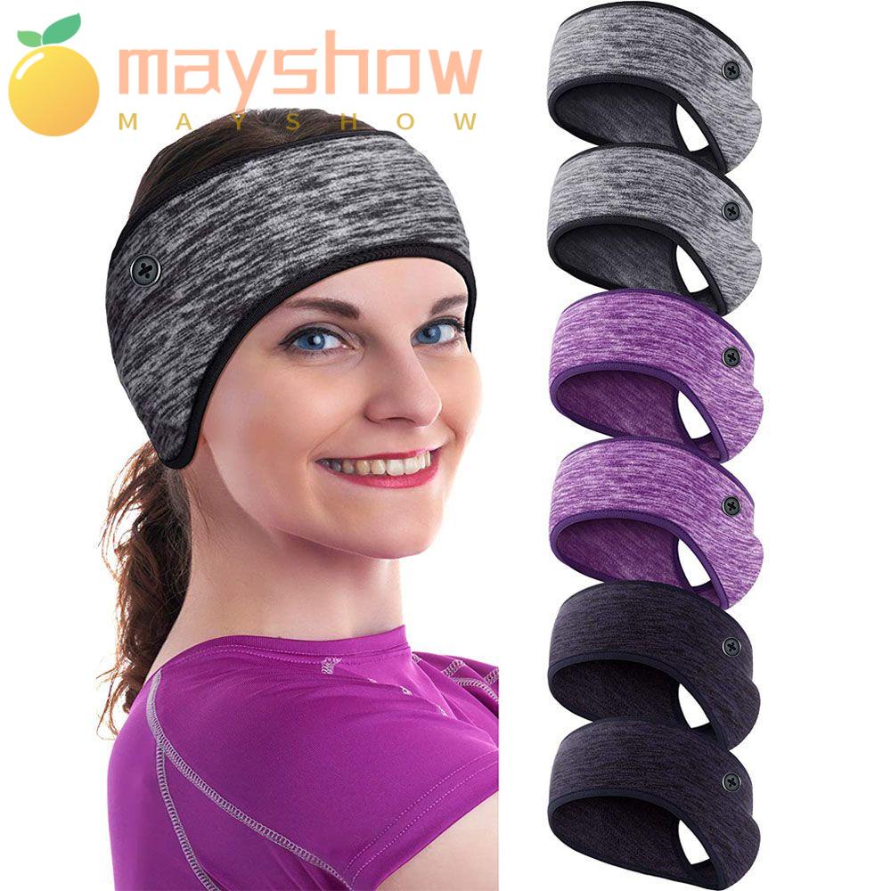 1 Băng Đô Cài Tóc Đuôi Ngựa Bằng Vải Lông Cừu Giữ Ấm Tai Dành Cho Bạn Nữ