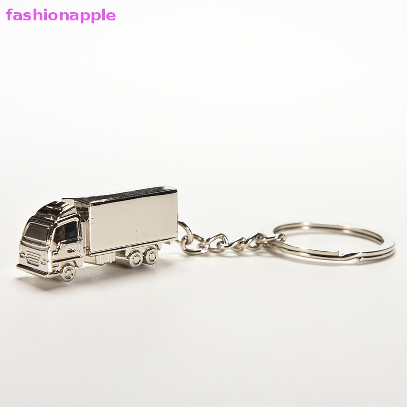 Móc Khóa Kim Loại Mini Hình Xe Tải 3D Dễ Thương