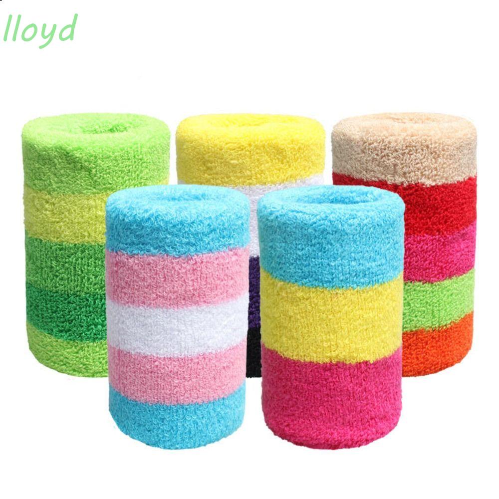 Băng Quấn Bảo Vệ Cổ Tay Bằng Cotton Họa Tiết Kẻ Sọc Tiện Dụng Chơi Tennis / Thể Thao Cho Nam Và Nữ