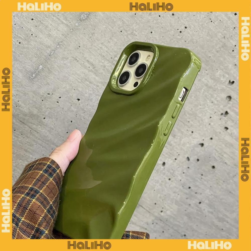 Ốp lưng iPhone 11 Ốp Lưng Mềm Ốp Lưng Bóng 3D Gợn Sóng Chống Sốc Màu Nâu Tím Đen Trắng Xanh Cho iPhone 14 Pro Max 13 Pro max 12 Pro Max 11 iPhone XR XS 7Plus 8Plus