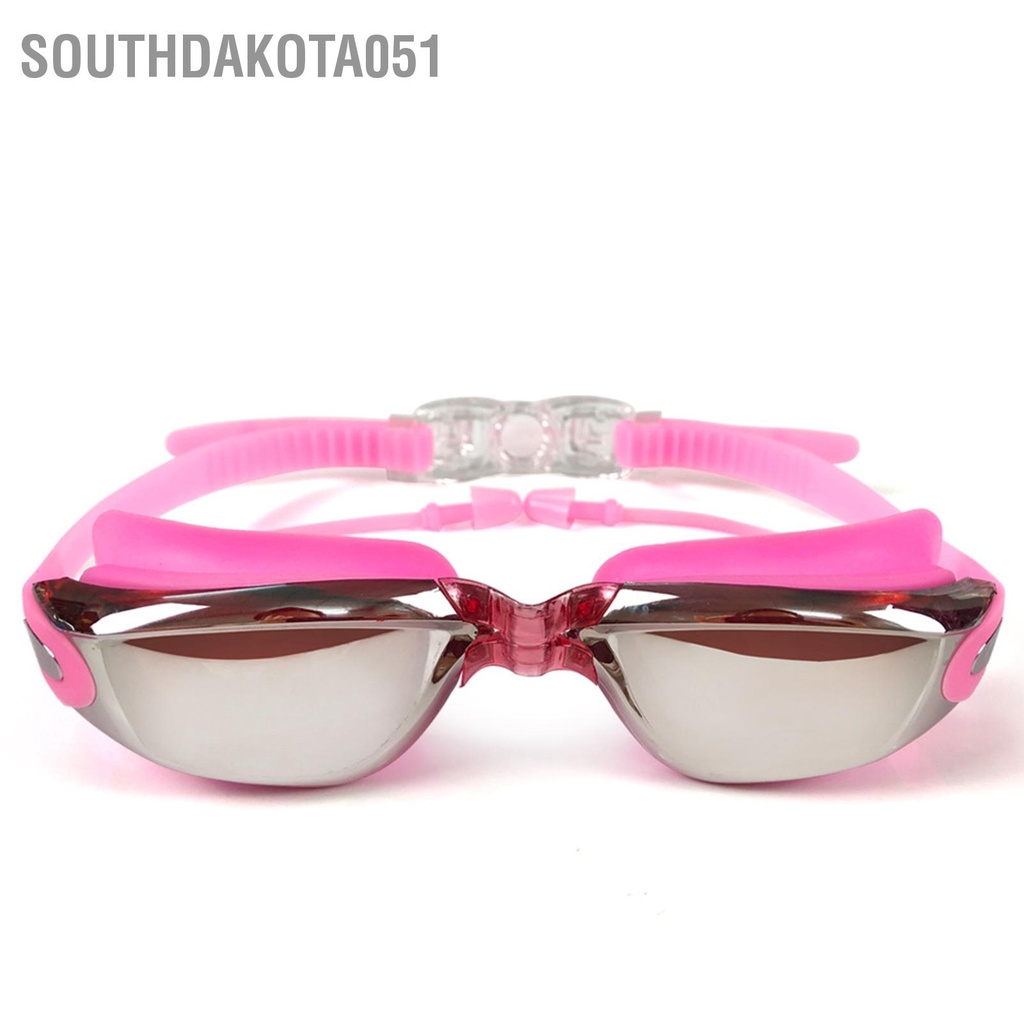 Southdakota051 Kính bơi Antifog Chống nước Clear Wide View Swim Goggles Soft Silicone Earplugs for Men Women