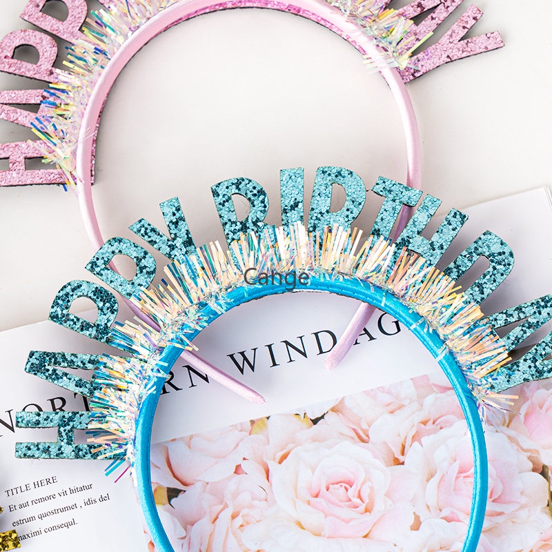 Mũ Sinh Nhật Đính Kim Sa Lấp Lánh Phối Tua Rua Xinh Xắn